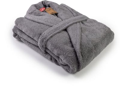 ARTG® Robezz - Badjas Sjaalkraag - 100% Badstof Katoen - Antracietgrijs - Anthracite Grey - Maat XXXL - (3XL)