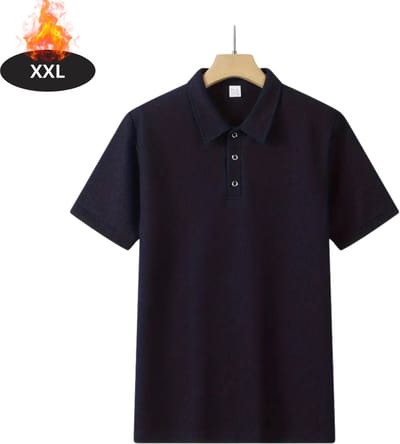 Livano Poloshirt Heren - T-Shirt Heren - Shirt - Overhemd - Polo Shirt - Marineblauw - XXL