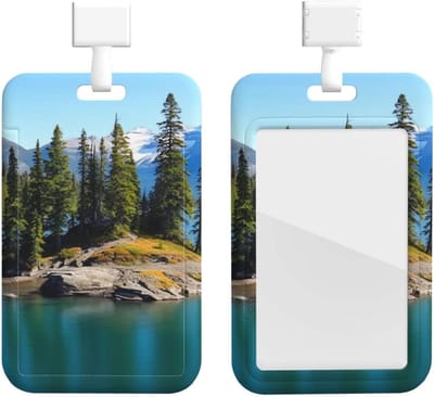 ID Badge Houder - Naam Tag Clip - Kantoor Werk - Waterdicht Transparant Venster - 2 kaarten - Wit