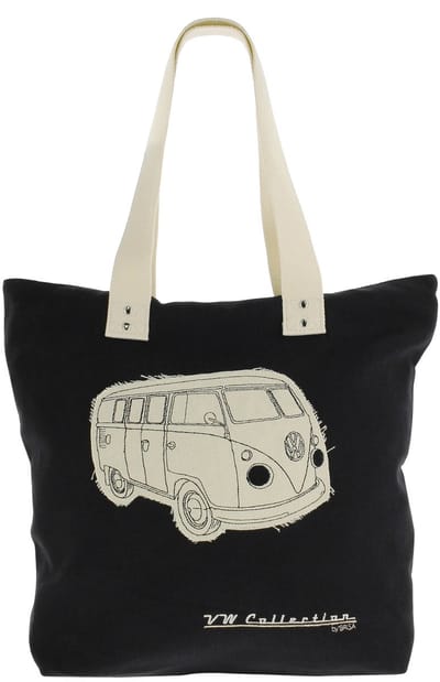 BRISA VW Collection - Volkswagen Casual canvas tas, boodschappentas, strandtas (Robuust/VW T1 Bulli Bus- motief)