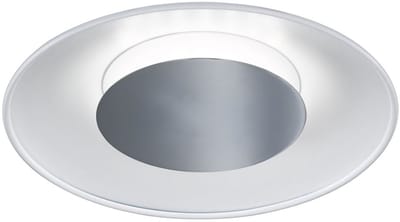 Plafondlamp wit LED plafondlamp glas keukenlamp woonkamer, metaal kunststof, 13W 750lm koel wit, DxH 30x6 cm, Wofi 9671.01.06.000