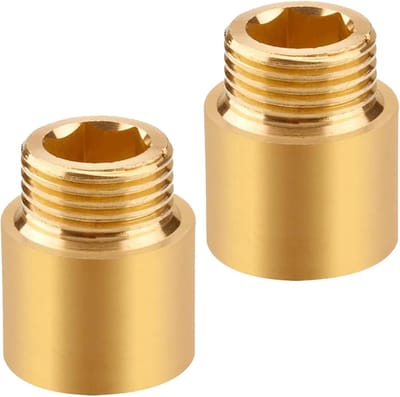 Verlengstukken voor kranen van messing - 1/2 inch x 25 mm - DN15 - IG x AG - perfect voor drinkwaterinstallaties en sanitair