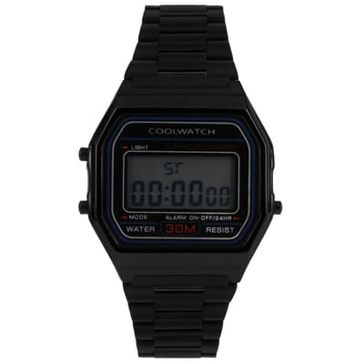 Coolwatch Horloge CW.383 Digital staal 5 ATM black