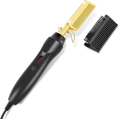 Elektrische Haarborstel 2 in 1, Rechte Kam voor Wimpers en Pruik, Automatische Uitschakeling, Ideaal voor Reizen en Styling