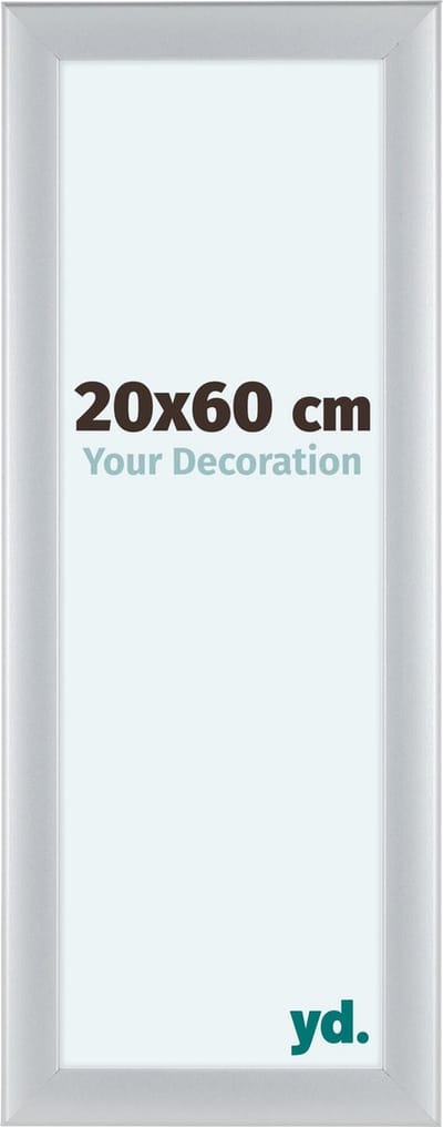 Your Decoration - Fotolijst 20x60 cm - MDF - Zilver Mat - Como
