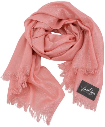 Shiny Glitter Sjaal - Lichtroze | Viscose | 200 x 80 cm | Fashion Favorite