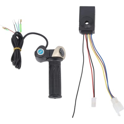 24V Elektrische Fiets Gashendel Handvat Alarm Elektromobiel Afstandsbediening Alarm Gashendel Handvat Set black