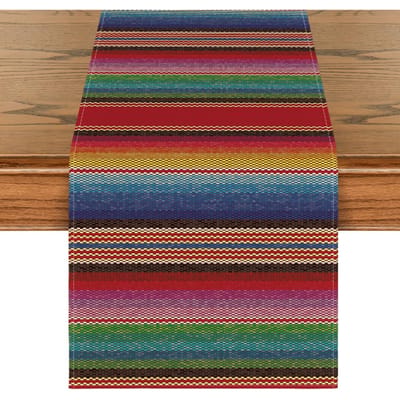 Mexicaanse Kleurrijke Strepen Tafel Runner Commode Sjaals Tafel Decoratie Dia De Los Muertos Keuken Eettafel Runner Feest Decoratie 150x33cm