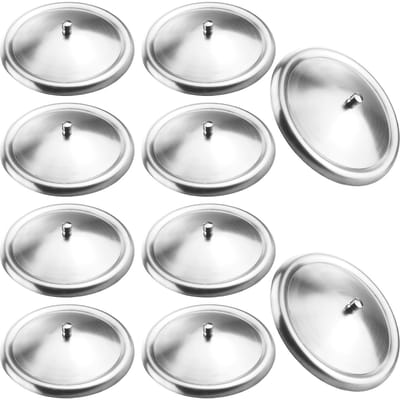 Dailygoods- Bekerdeksel 9,3 cm - 10 Stuks - Roestvrij Staal - Stofdicht - Praktisch - Afgeronde Hoeken - Drinkglasdeksel