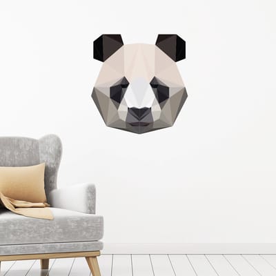 Origami panda sticker 30 x 30 cm