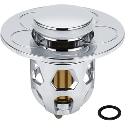 Bouchon d'évier en acier inoxydable, bouchon de vidange universel pour lavabo à poser, bouchon de baignoire gray