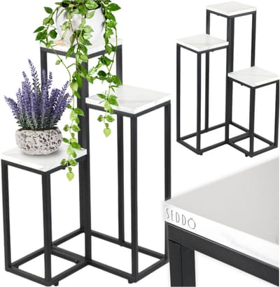 SEDDŌ - Plantenrek - Metaal - Loft Design - 3 Niveaus - 30kg Draagvermogen