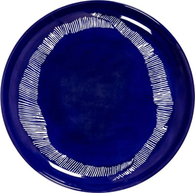 Serax Feast By Ottolenghi Dinerbord Ø22.5 Dark Blue Stripes White