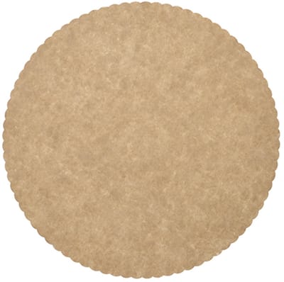 100 Taartranden, karton pure rond Ø 28 cm bruin met kartel rand