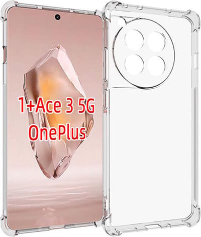 MobyDefend Hoesje - Geschikt voor OnePlus 12R - Transparante Shockproof TPU Backcover - Verstevigde Hoeken - Volledig Doorzichtig