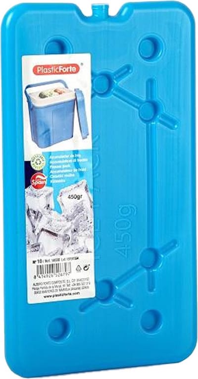 Plasticforte Koelelementen 450 gram - 14 x 25 x 1 cm - blauw - Voor koelbox en koeltas