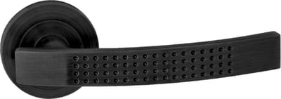 Domino® Deurklink ALMA-R ECO BLACK - Zwart - Deurkruk, Deurbeslag, Deurklinken voor Binnen - Deurbeslag van aluminium - Deurklink voor kamerdeur, kantoordeur, kelderdeur en binnendeur
