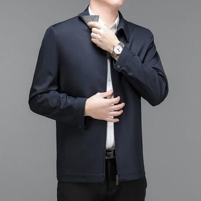 Herenjassen lente en herfst, kant-en-klare jassen voor mannen van middelbare leeftijd en ouderen, zakelijke jassen voor heren, casual jassen voor executives. 4XL