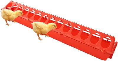 Kuiken voerbak - Kippen voerbak - Pluimvee voeren - Antilek ontwerp - 28 gaten - Veelkleurig