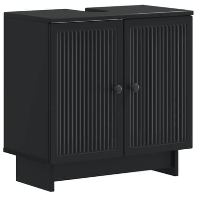 vidaXL - Wastafel - kabinet - voor - de - badkamer - EDE - Zwart - 59,5 - x - 31,5 - x - 59 - cm