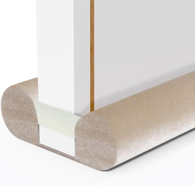 Deur Tochtstopper - Tochtuitsluiter Onder - Tocht Buiten Houden - Dubbelzijdig Schuim - 75 cm Lengte - Beige