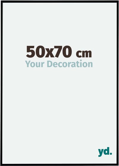 Your Decoration - Fotolijst 50x70 cm - Kunststof - Zwart Mat - Evry