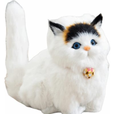 Pluizig Gesimuleerd Kat Pluche Speelgoed Creatieve Leuke Pluche Katten met Geluid Interactief Zacht Imitatie Kat Pluche Pop Paascadeaus