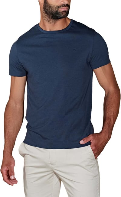 Undiemeister T Shirt Heren - Casual Fit - Ronde Hals - Mellowood Tencel - Storm Cloud (Donker blauw) - Maat XXL