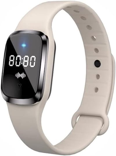 Ultrasone muggenafweer armband - USB oplaadbaar - Waterdicht en draagbaar - Herbruikbaar - Geschikt voor outdoor camping - Beige