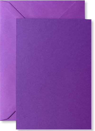 Cards & Crafts 20 x Kaarten & Enveloppen Paars - A6 / C6 - 10,5x15cm / 11,4x16,2cm - Rechthoekig