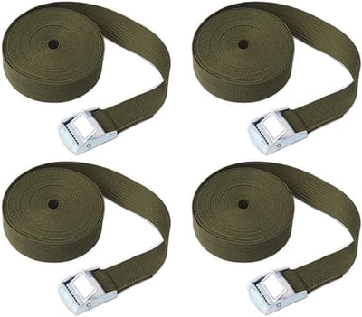 Daity 4 stuks - Spanbanden - 2m x 2,5cm spanbanden - gesp lastspanbanden - geschikt voor motor- - auto- - fietsendragers