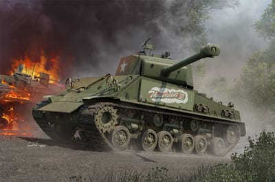 Trumpeter Modelbouwpakket Militaire voertuigen - 61621 M4A3E8 Thunder VII WWII – Amerikaanse Middelzware Tank Plastic - 1:16 - Modelbouw