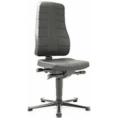 Bureaustoel All-in-One 9640, met glijders, bekleed met integraalschuim, zwart