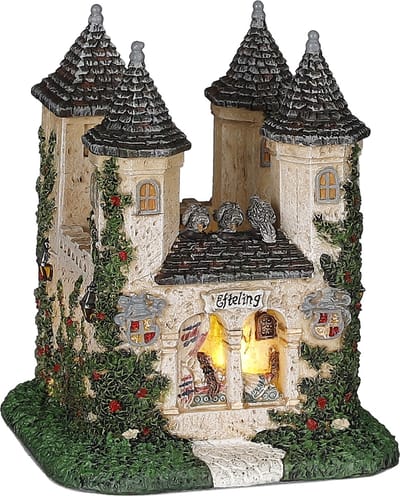 LuVille Efteling Miniatuur Kasteel van Doornroosje - L9 x B9 x H11 cm
