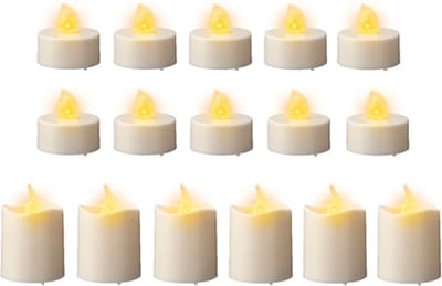 Lumineo LED theelichtjes/waxinelichtjes - set 16x st - wit - diverse maten - kaarsen