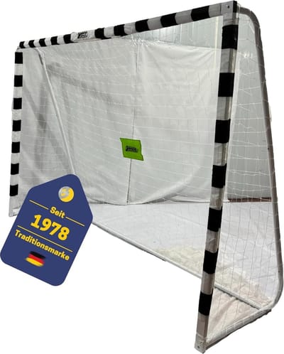 Voetbaldoel 300 x 200 x 90 cm in zwart en wit