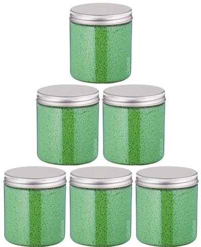 Badkaviaar Eucalyptus - 200 gram - Pot met aluminium deksel - set van 6 stuks - bad parels voor in bad