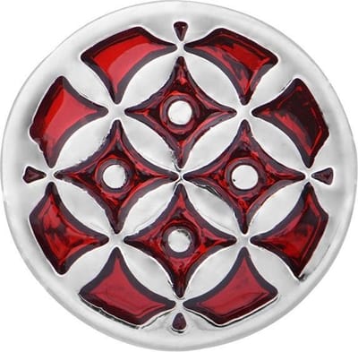Quiges - Drukknoop Mini 12mm Blokjes Rood - EBCMK034