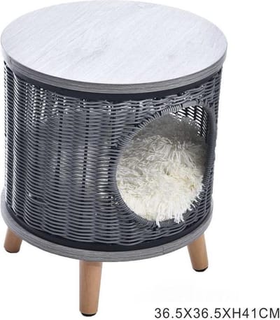 Napzzz Hocker Kat Rondo Grijs - Small