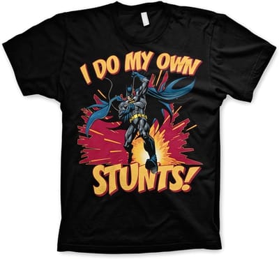 DC Comics Batman Heren Tshirt -S- I Do My Own Stunts Zwart