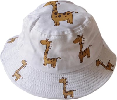 Zonnehoedje - Giraffe - Wit - Peuter Hoedje - 1 tot 4 jaar - Zomerhoedje