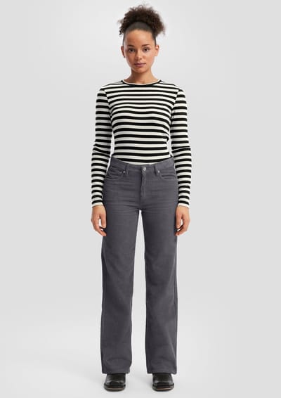 Q/S designed by - Dames broek - Maat 34/L32 - Vrouwen - ZWART - zak voering