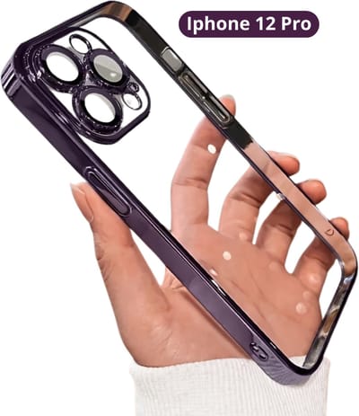 Livano Telefoon Hoesje - Telefoonhoesjes - Phone Case - Shockproof - Premium Protection - Geschikt Voor iPhone 12 Pro - Donker Violet