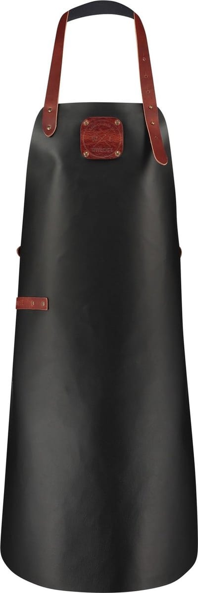 Witloft - Classic Leren Schort XL Zwart- Handgemaakt - Hoogwaardig leer - Unisex