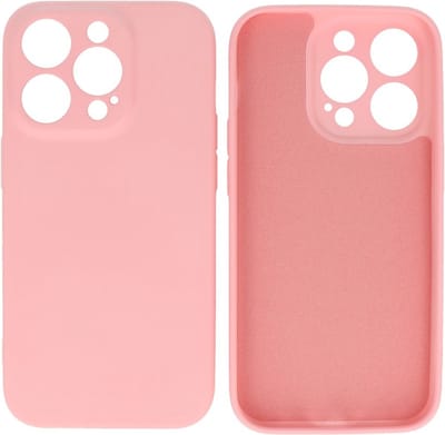 Fashion Backcover Telefoonhoesje - Color Hoesje - Geschikt voor iPhone 14 Pro - Roze