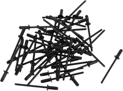 Open End Blinde Klinknagels met Grote Flens - 50 Stuks, 3mm Grip Diameter, Aluminium en Ijzer, Perfect voor Constructie en Reparatie