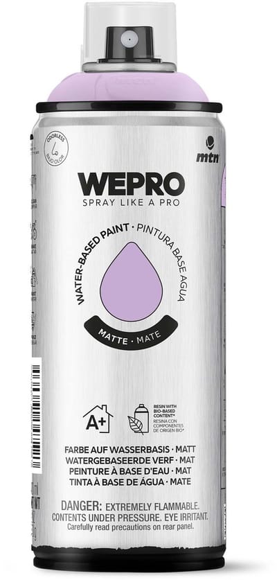 Spuitbus Violet Wisteria Mat MTN WEPRO WATER-BASED PAINT 400ML