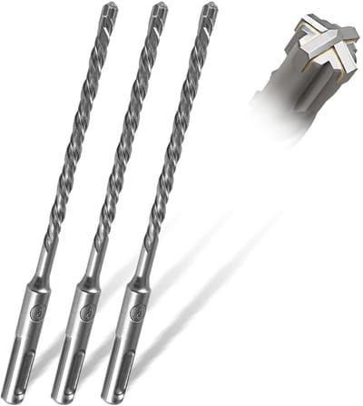 Dailygoods- Boor SDS Plus 6 x 160 mm - Betonnen Boor - Metselboor - Hamerboor - 4 Carbide Snijkanten - Staal/Carbide Metaal - Boorbit