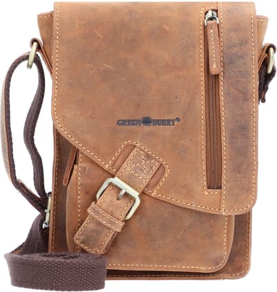 GREENBURRY schoudertas Vintage Crossbody Bag Brown bruine