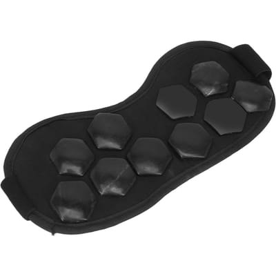Masque pour les yeux en jadéite Réutilisable Compresse froide Portable Soulagement de la fatigue Pierre Massage des yeux Couverture black
